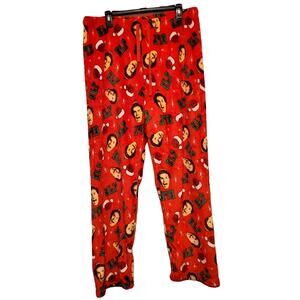 Sz Lg Mens ELF Red Buddy Buttery Soft Fleece Lounge Pants